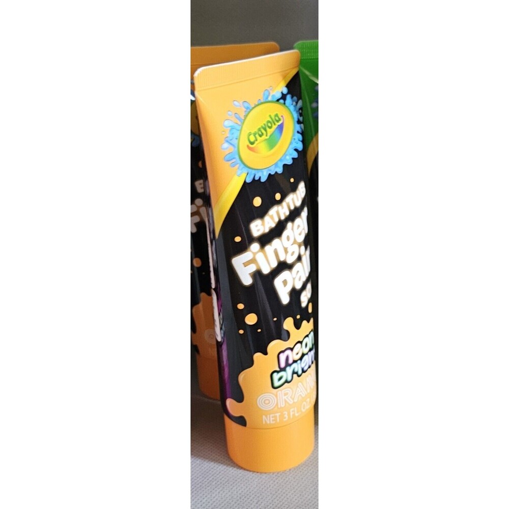 Crayola Bathtub Finger Paint 3 Oz Neon Bright YELLOW! Bathtime Fun!